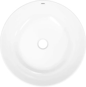 vidaXL Νιπτήρας Στρογγυλός Λευκός 44 x 17 εκ. Κεραμικός