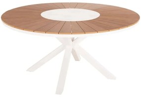 Τραπέζι Κήπου Moril HM6042.02 Φ150cm White-Natural