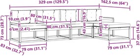 vidaXL Σειρά Καναπέ Εξωτερικού 4 τμχ. Λευκό και Κρεμ Πολυεστέρας