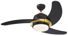 Ανεμιστήρας Οροφής LED 44W Simone Φ122 Westinghouse-7304140-Μαύρο-Χρυσό 7304140