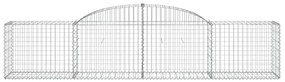 vidaXL Συρματοκιβώτια Τοξωτά 7 τεμ. 300x50x60/80 εκ. Γαλβαν. Ατσάλι