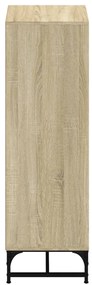 vidaXL Ντουλάπι Sonoma Δρυς 35 x 37 x 120 εκ. με Γυάλινες Πόρτες