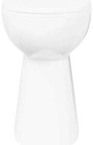 vidaXL Λεκάνη Τουαλέτας Ψηλή Χωρίς Χείλος με Soft Close Λευκή Κεραμική