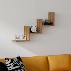 Ραφιέρα τοίχου Mauer pakoworld σε καρυδι απόχρωση 90x19,6x60εκ (1 τεμάχια)