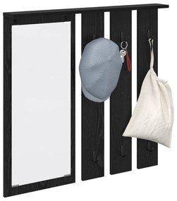 vidaXL Τοίχου Κρεμάστρα Μαύρη δρυς 84 x 10 x 80 εκ. Επεξεργασμένο ξύλο
