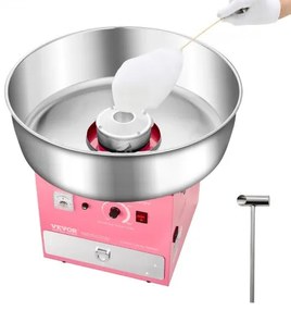 VEVOR Commercial Cotton Candy Machine Sugar Floss Maker 1000W for Party Pink