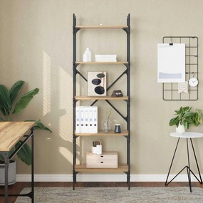 vidaXL Βιβλιοθήκη 5 επιπέδων 56 x 32 x 174 cm Επεξεργασμένο ξύλο