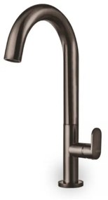 Armando Vicario Slim Black Brushed Μπαταρία Νιπτήρος Υψηλή Με Βαλβίδα Clic-Clac