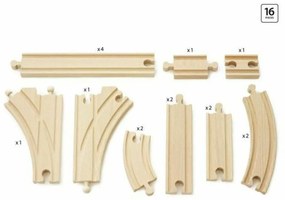 Σιδηρόδρομος Brio Intermediate Evolution Set Ξύλο 16 Τεμάχια