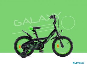 Galaxy 12 Inch 20 cm Boys Coaster Brake Black/Green