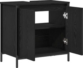 vidaXL ντουλάπι νιπτήρα μπάνιου μαύρο 60x34,5x60 εκ.