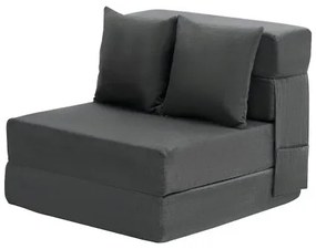 VEVOR Folding Sofa Bed 3-in-1 Foldable Couch Bed with 2 Pillows Dark Grey Single
