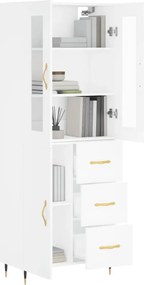 vidaXL Ντουλάπι Λευκό 69,5x34x180 εκ. από Επεξεργασμένο Ξύλο