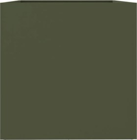 vidaXL Ζαρντινιέρα Λαδί 62x30x29 εκ. από Χάλυβα