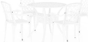 vidaXL Σετ Επίπλων Bistro 5 Τεμαχίων Λευκό από Χυτό Αλουμίνιο