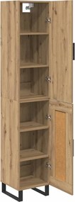 vidaXL Highboard Artisan Oak 34,5 x 34 x 180 εκ. Επεξεργασμένο ξύλο