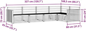 vidaXL Σειρά Καναπέ Εξωτερικού 5 pcs Φυσικό