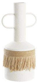 Βάζο DKD Home Decor Λευκό Φυσικό Μέταλλο 20 x 16 x 40 cm