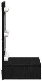 vidaXL Ντουλάπα Καθρέφτη με ράφι Μαύρη δρυς 62 x 31.5 x 62 εκ.