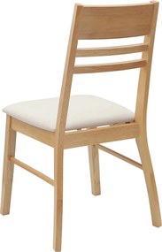 vidaXL Καρέκλες φαγητού 2 pcs Φυσικό 43 x 54 x 89 εκ.