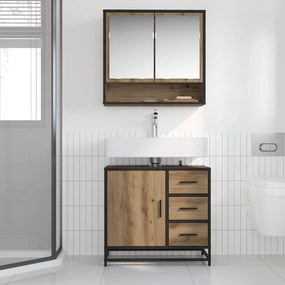 vidaXL Ντουλάπι Μπάνιου Artisan Oak 65 x 33 x 60 εκ Επεξεργασμένο ξύλο