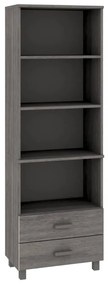 vidaXL Ντουλάπι HAMAR Αν. Γκρι 60 x 35 x 180 εκ Μασίφ Ξύλο Πεύκου