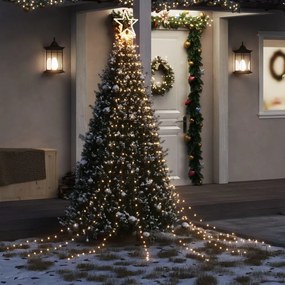 vidaXL Φωτιστικό Χριστουγεννιάτικο Δέντρο 320 LED Θερμό Λευκό 375 εκ.