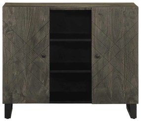 Σκευοθήκη μαύρο 90x33x75 cm μασίφ ξύλο Μάνγκο 4017712