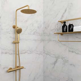 Orabella Terra 10250 Brushed Gold PVD - Στήλη ντους με μπαταρια 2 εξοδων