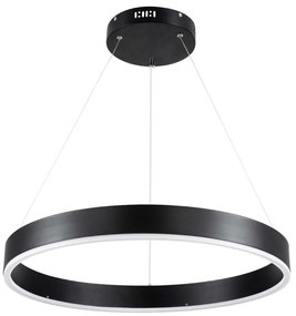 Φωτιστικό Οροφής Venom 61176 Led 45W Φ60cm Black GloboStar Αλουμίνιο
