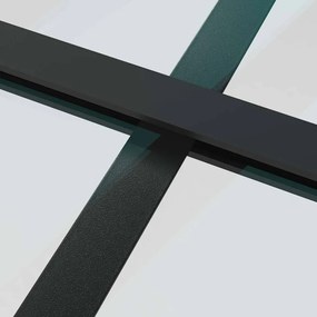 vidaXL Πόρτα Συρόμενη Μαύρη 76 x 205 εκ. από Γυαλί ESG / Αλουμίνιο