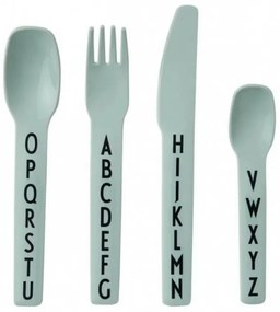 Design Letters Σετ Κουτάλια - Πιρούνι - Μαχαίρι Από Tritan 4Τμχ Green 20201301G