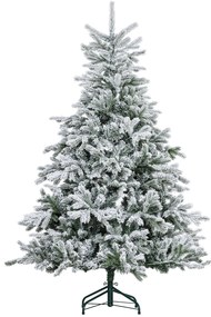 HOMCOM Χριστουγεννιάτικο Δέντρο 180 cm, με Τεχνητό Χιόνι, Ανθεκτικό στη Φωτιά, Γρήγορη Συναρμολόγηση και Αποσυναρμολόγηση, Μεταλλική Βάση