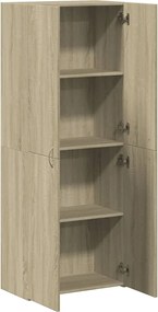 vidaXL Αρχειοθήκη Sonoma Δρυς 60x32x153 εκ. από Επεξεργασμένο Ξύλο