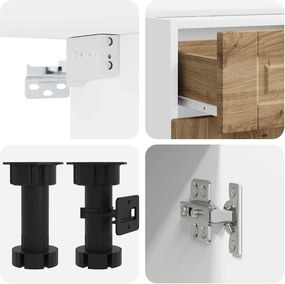 vidaXL Μονάδα κουζίνας PORTO 8 pcs Artisan Δρυς Επεξεργασμένο Ξύλο