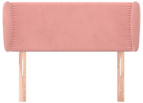 vidaXL Κεφαλάρι με Πτερύγια Ροζ 103x23x78/88 εκ. Βελούδινο