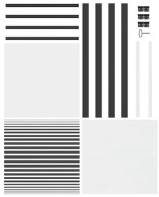 vidaXL Εσωτερική Πόρτα Μαύρο 76 x 201.5 cm Tempered γυαλί, Αλουμίνιο