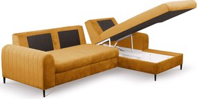 Γωνιακός καναπές Monte-Moustardi-Deksia - 252.00Χ168.00Χ106.50cm