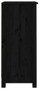 vidaXL Ντουλάπι Μαύρος 40x35x80 εκ. από Μασίφ Ξύλο Πεύκου