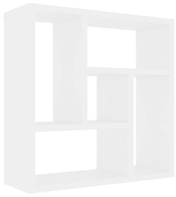 Ραφιέρα Τοίχου Λευκή 45,1 x 16 x 45,1 εκ. από Επεξ. Ξύλο - Λευκό