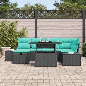 vidaXL Σετ Καναπέ Κήπου 7 τμχ. συνθετικό ρατάν
