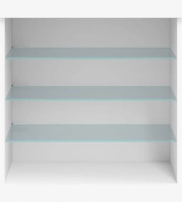 vidaXL Μπουφές με Φώτα LED Λευκός 60,5 x 37 x 67 εκ.