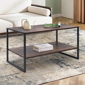 Megapap Τραπεζάκι Σαλονιού Giza Rustic Καρυδί 90,2x50,3x50,4εκ.