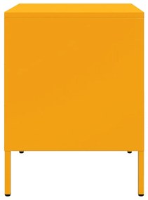 vidaXL Κομοδίνο Μουσταρδί 36x39x50,5 εκ. από Χάλυβα