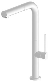 Armando Vicario  by La Torre Tozo 48580-300 White Matt Μπαταρία Κουζίνας Με Υψηλό Περιστρεφόμενο Ρουξούνι και Συρόμενο Ντους