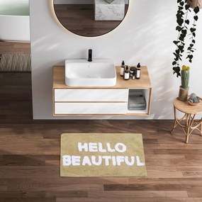 Ταπέτο Μπάνιου 0675 Beige-White Das Home 50X80cm 50x80cm 100% Βαμβάκι