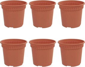 vidaXL Στρογγυλή Γλάστρα Λουλουδιών 6 pcs Κεραμιδί Ø 15 x 12 cm