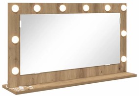 vidaXL Καθρέφτης τουαλέτας με καθρέφτη Artisan Oak 80 x 45 x 18 εκ.