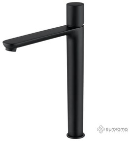Eurorama RES PRO Μπαταρία νιπτήρος υψηλή θερμομικτική με βαλβίδα clic-clac Black Matt
