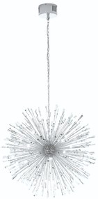 Φωτιστικό Κρεμαστό Ø98 εκ. Led G4 33*1,2w 33*100lm 2700 Warm White Χρωμέ -Διάφανα Κρύσταλλα Eglo Vivaldo 1 39262